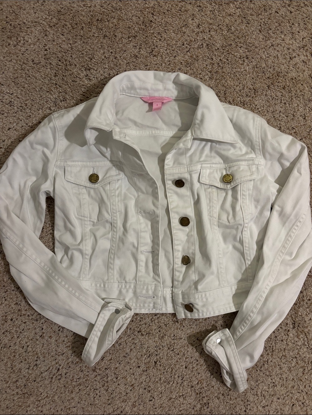 Lilly Pulitzer White Girls' Denim Jacket